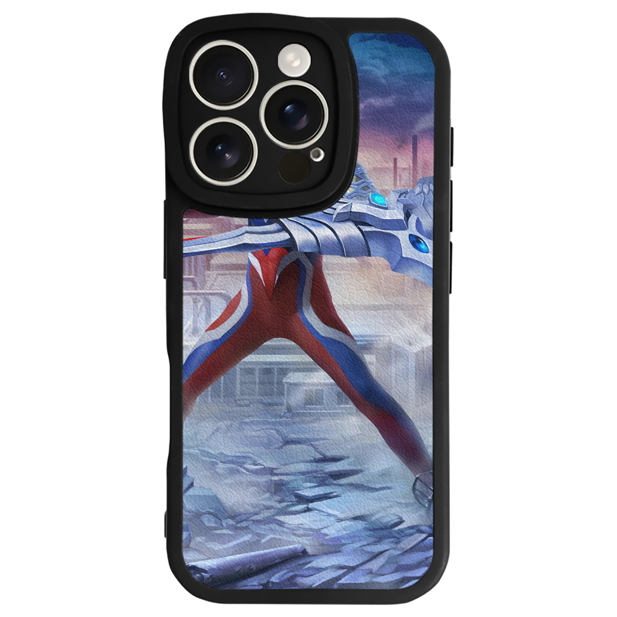 （画像用） ウルトラマン Ultraman 【iPhone 16シリーズ対応】シリコンスマホケース（レザー調） 材質：シリコン